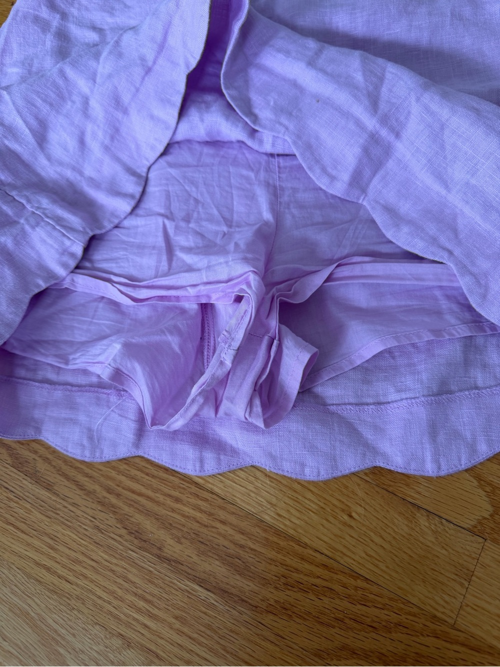 Women’s Lavender Scallop-Trim Matching Set - Picture 11 of 12
